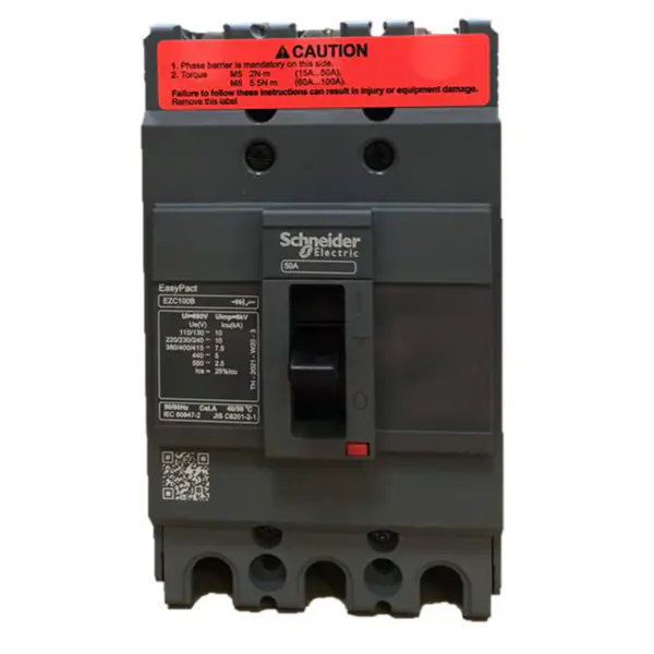 Διακόπτης 3 πόλων με χυτή θήκη Easypact EZC100B 3P50A