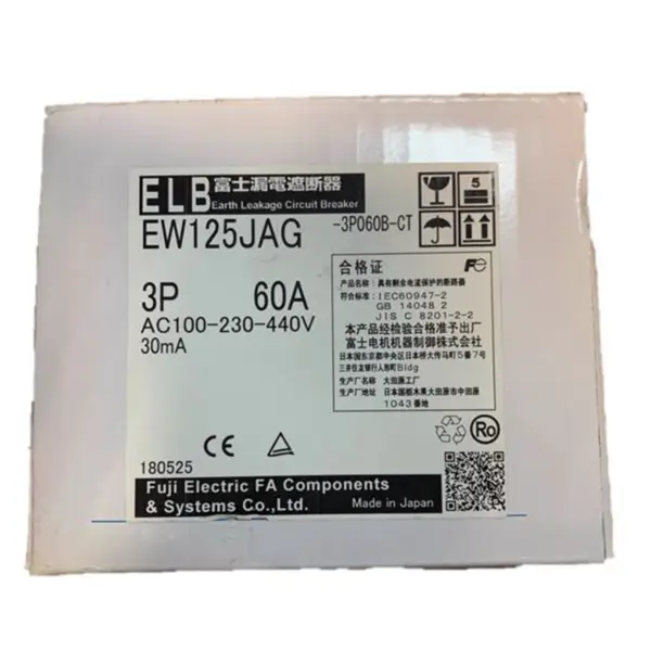 Διακόπτης κυκλώματος Fuji EW125JAG 3P 60A 15~125A