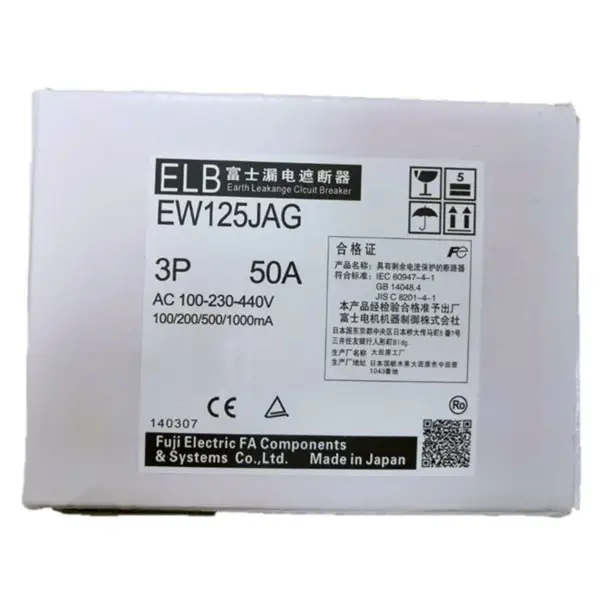 Διακόπτης κυκλώματος Fuji EW125JAG 3P 60A 15~125A
