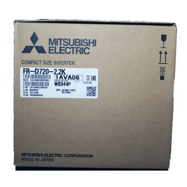 κατασκευασμένο στην Ιαπωνία Mitsubishi FR-D720-165-NA FR-D700 Series VFD
