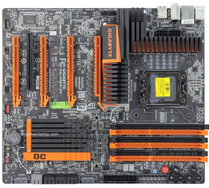 Μητρική πλακέτα Gigabyte GA-X58A-OC X58A-OC 1366 pin X58 L5639 L5520 της Gigabyte