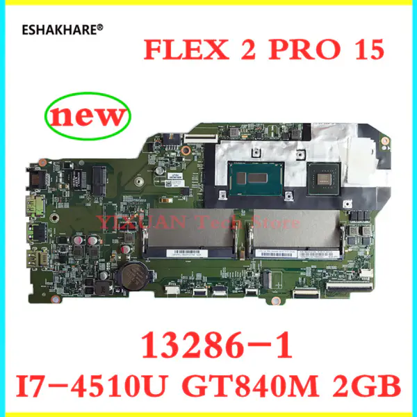 13286-1 μητρική πλακέτα Lenovo Flex 2 Pro 15 Μητρική πλακέτα φορητού υπολογιστή με CPU I7-4500U/I7-4510U GT840M-2GB mothebroard