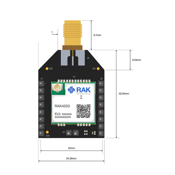 RAK811 Low-Power Long Range LoRa Technology Transceiver module Semtech SX1276 STM32 chip LoRaWAN 1.0.2
