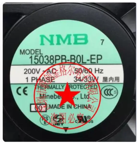 NMB 15038PB-B0L-EP 15038PB-B0L-EP-00 ΑΝΕΜΙΣΤΉΡΑΣ 200V 34/33W