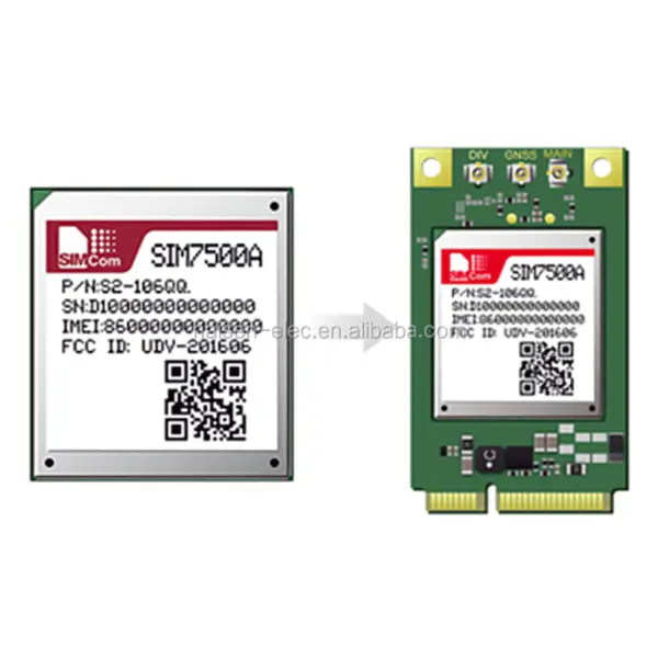 SIMCOM SIM7500X ασύρματη μονάδα επικοινωνίας πολλαπλών ζωνών GNSS GPRS Module SIM7500E SIM7500A SIM7500V SIM7500JE SIM7500SA
