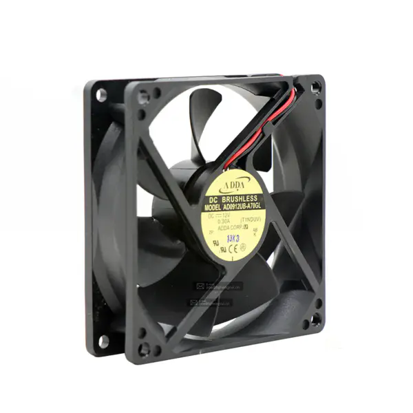 ADDA AD0912UB-A70GL 92x92x25mm 12V DC 60 CFM ρουλεμάν με σφαίρες Εξαιρετικά υψηλής ταχύτητας αξονικός ανεμιστήρας ψύξης