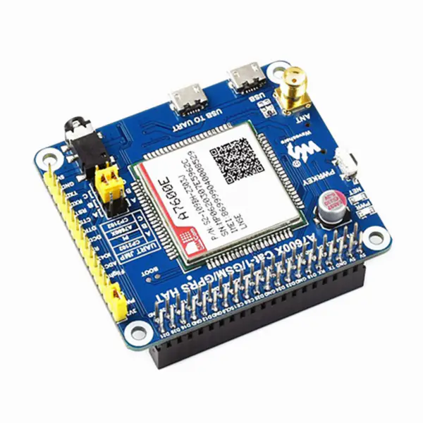 A7600E LTE Cat-1 HAT για Raspberry Pi Χαμηλή ταχύτητα 4G Module 2G GSM GPRS για τη Νοτιοανατολική Ασία Δυτική Ασία Ευρώπη Αφρική