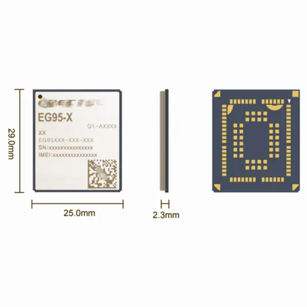 Ασύρματη μονάδα 4G LTE Cat4 EG95E GSM GPS GPRS Modules EG95EFB-512-SNND EG95ECGA-128-SGNS