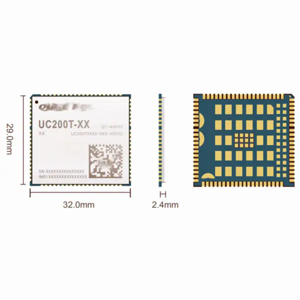 Μονάδα 3G UC200T UMTS/HSPA+ και GSM/GPRS/EDGE UC200T-GL UC200TGLAA-N06-SNNSA για παγκόσμια δίκτυα Συσκευασία SMT
