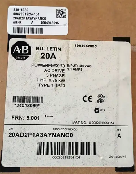 αντιστροφέας Allen Bradley 20F1AND186AN0NNNNN 20F1AND186AN0NNNNN