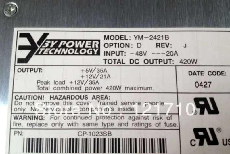 SUN AC Power supply YM-2421B CP-1023SB 370-6798-01for SUN StorEdge SE 3300 3100 3510 industrial motherboard