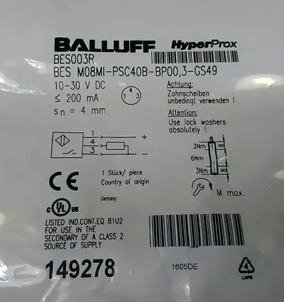 Αισθητήρας Balluff BES003R
