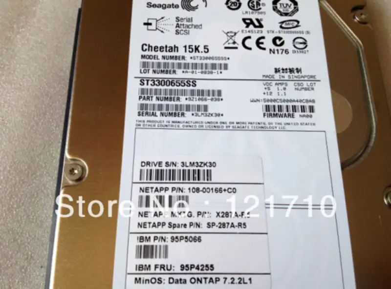 300G FC ST3300655SS 15K.5 X287A-R5 SP-287A-R5 95P5066 95P4255 για βιομηχανική μητρική πλακέτα αποθήκευσης NetAPP