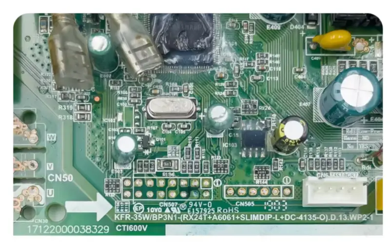 Πλακέτα ελέγχου κλιματιστικού Midea KFR-35W/BP3N1-(RX24T+A6061+SLIMDIP-L+DC-4135-O).D.13.WP2-1 17122000038329
