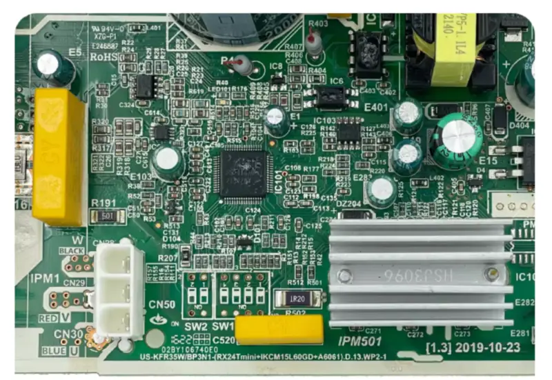 US-KFR-35W/BP3N1-(RX24Tmini+IKCM15L60GD+A6061).D.13.WP2-1 PCB 17122000047115 Πλακέτα ελέγχου κλιματιστικών Midea
