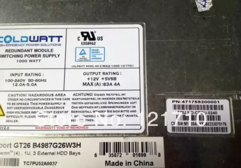 TYAN τροφοδοτικό tyan CPSU-0240 471759200001 1000W βιομηχανική μητρική πλακέτα