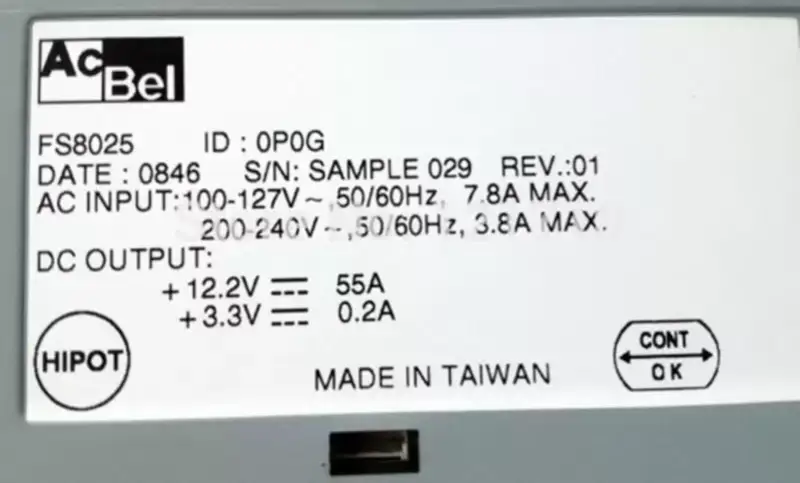 Acbel power supply acbe FS8025-0P0G 675W with two months warranty industrial motherboard