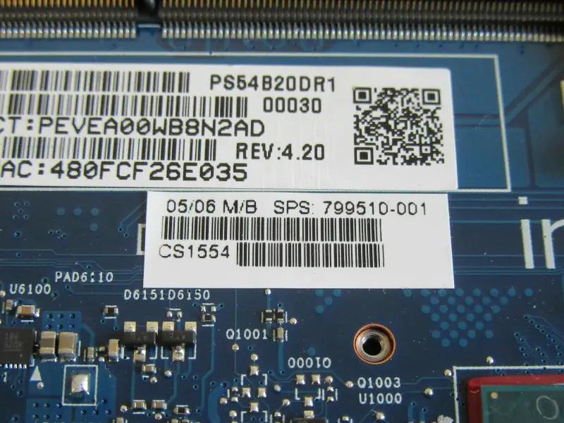 Μητρική πλακέτα HP 799510-001 799510-501 799510-601 I5-5200U