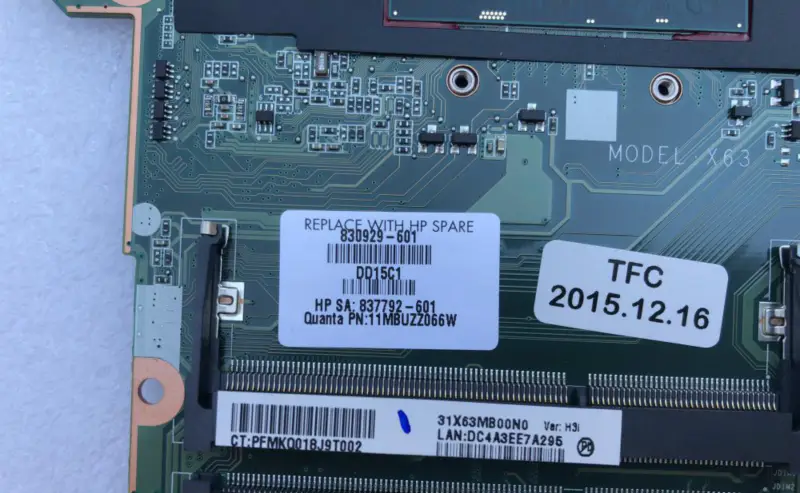 Μητρική πλακέτα HP 15-G 255 250 G3 765107-001 765107-501 ZS051 LA-A996P