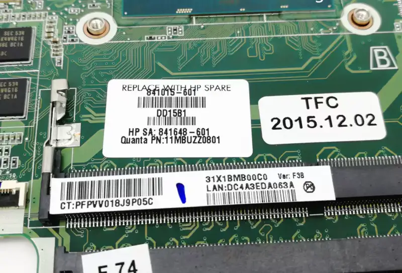 HP 841015-601 841015-001 841015-501 DAX1BMB1AF0 με μητρική πλακέτα SR2EZ I7-6500U