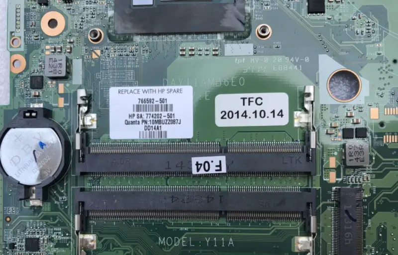 HP 766592-501 766592-601 766592-001 DAY11AMB6E0 με μητρική πλακέτα i7-4510U