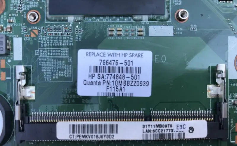 HP 766476-001 766476-501 766476-601 με μητρική πλακέτα i5-4210U