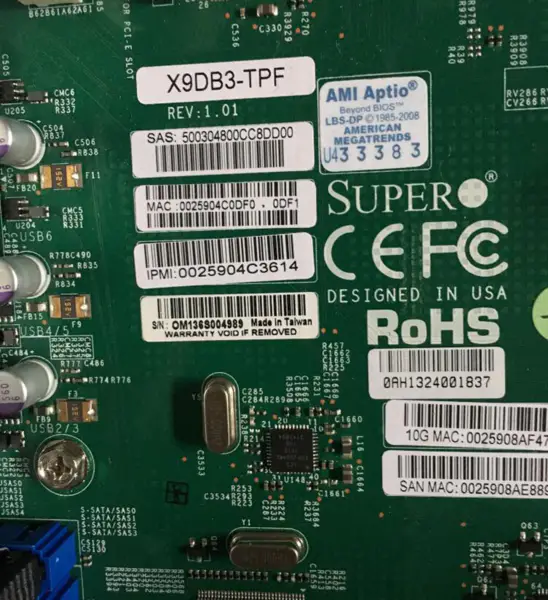 Μητρική κάρτα διακομιστή SuperMicro X9DB3-TPF LGA1356 E5-2400V2
