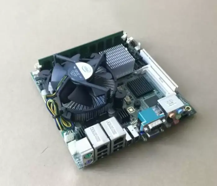 COMMELL LV-676 MiniITX Διπλή θύρα εργασίας 775 LVDS DVI VGA βιομηχανική μητρική πλακέτα