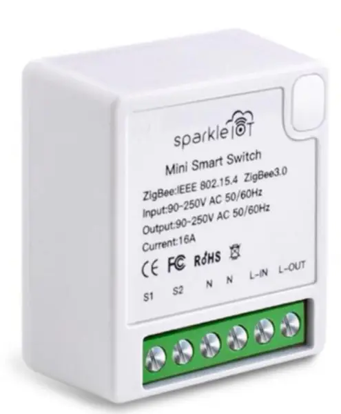 Aubess Tuya Zigbee 16A μίνι έξυπνος διακόπτης φωνητικού ελέγχου 2 κατευθύνσεων
