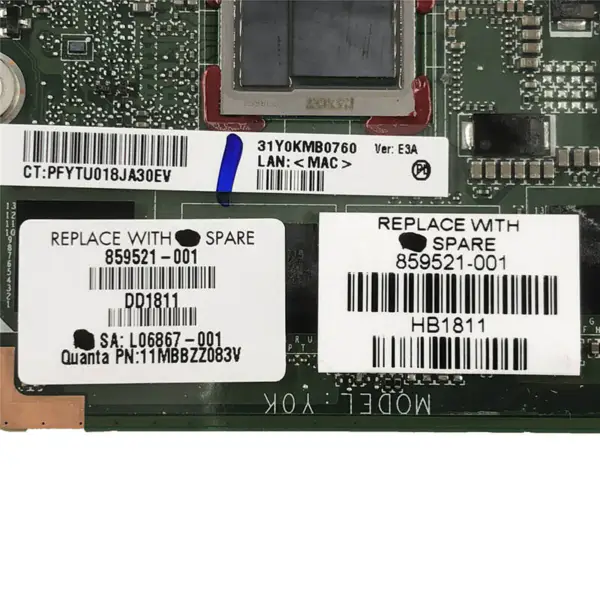 Μητρική πλακέτα HP 829521-001