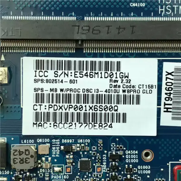 Μητρική πλακέτα HP EliteBook 840 850 G1 6050A2559101-MB-A03 802514-601