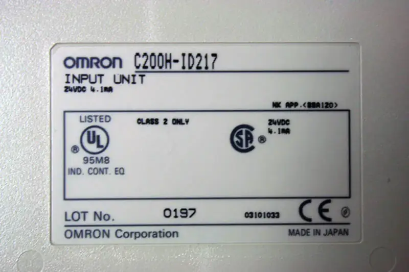 Μονάδα PLC της Omron C200HID217 C200H-ID217