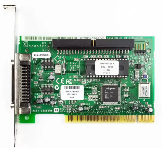 Κάρτα ελεγκτή PCI SCSI Adaptec AHA-2930CU 50 ακίδων βιομηχανική μητρική πλακέτα