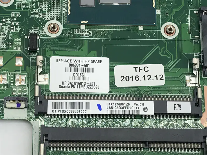 Μητρική πλακέτα HP Pavilion 924726-001 924726-601 LA-E831P 15-BW