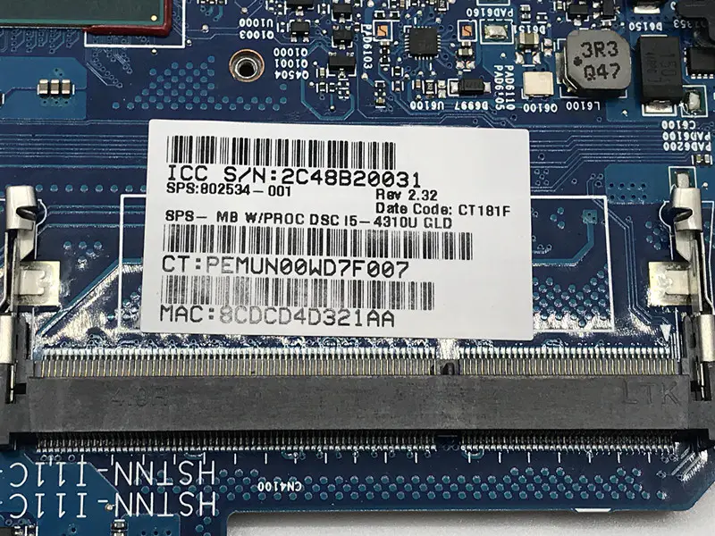 Μητρική πλακέτα HP 836094-001 836094-501 836094-601 DAX1BDMB6F0