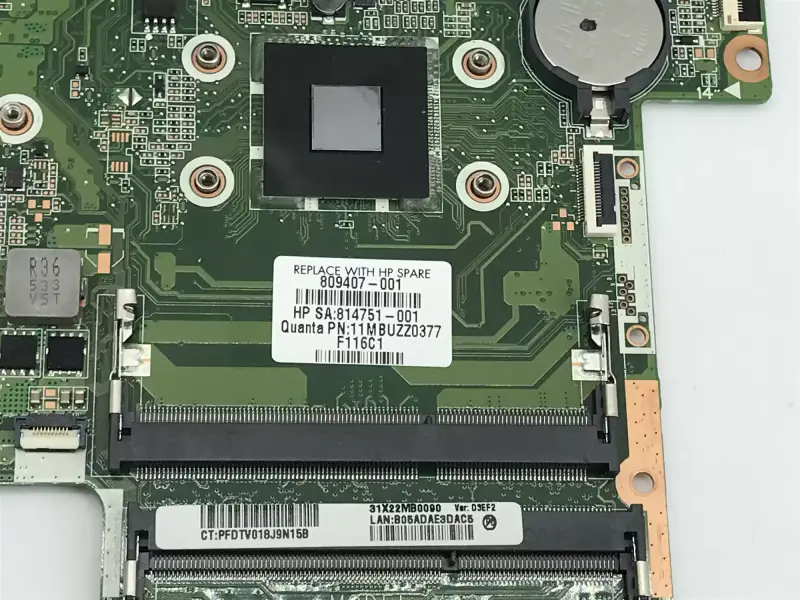 Μητρική πλακέτα HP 809407-001 809407-501 DA0X22MB6D0 15-AB