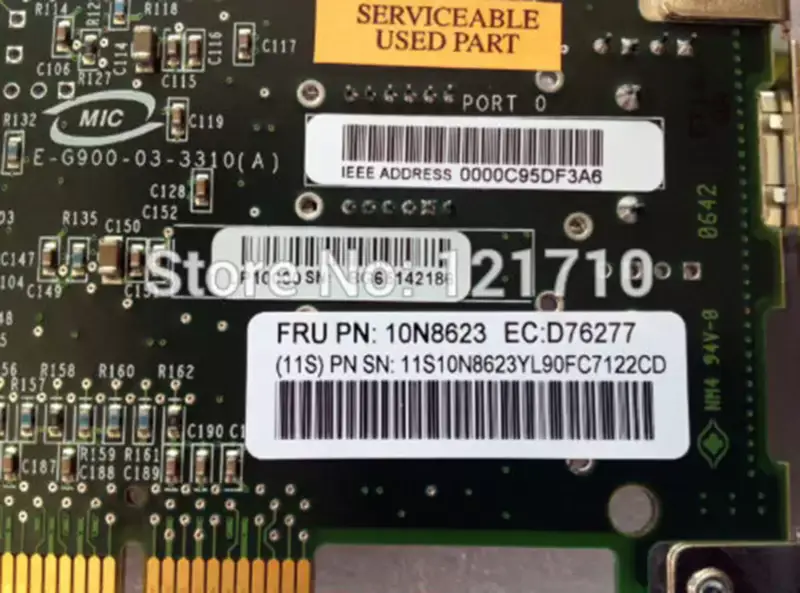 Κάρτα IBM RS6000 2GB HBA 197E 10N8623 για βιομηχανική μητρική πλακέτα διακομιστή p52a p55a