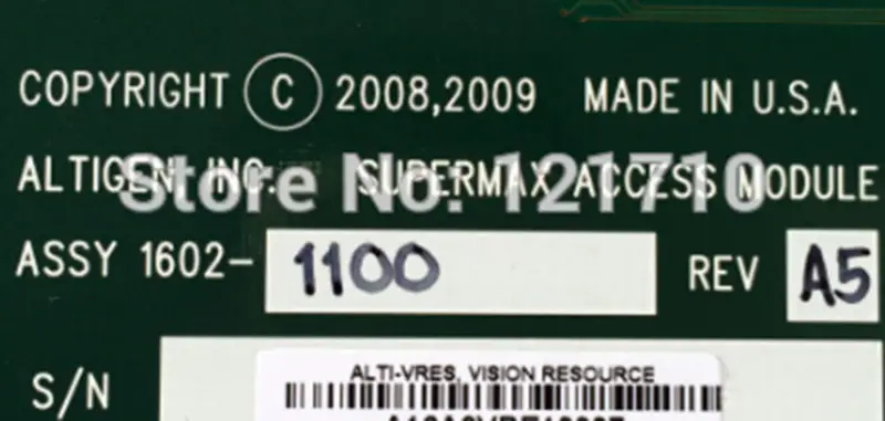 ALTIGEN SUPERMAX ACCESS MODULE 1602-1100 REV A5 ALTI-VRES VISION RESOURCE 2602-0001 REV A3 industrial motherboard