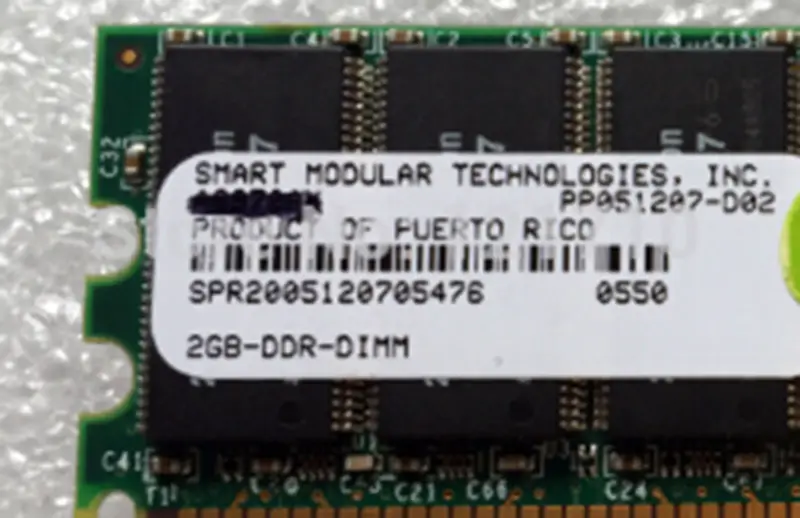 A6835-69001 2GB 184-pin PC2100 (266MHz) DDR SDRAM DIMM Βιομηχανική μητρική πλακέτα διακομιστή