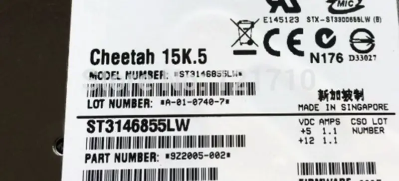 Seagate workstation hdd ST3146855LW 146G 15K.5 SCSI 68pin 9Z2005-002 industrial motherboard