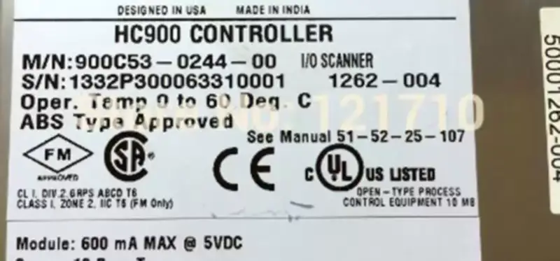 Honeywell HC900 CONTROLLER CPU 50001439-110+D 900C53-0244-00 I/O SCANNER 50001262-004 βιομηχανική μητρική πλακέτα