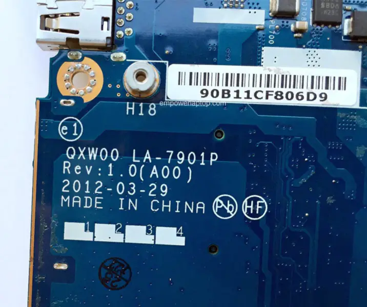 Μητρική πλακέτα Dell E5430 Laptop 0T7NXT T7NXT QXW00 LA-7901P PGA 989