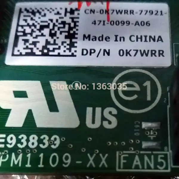 Μητρική πλακέτα διακομιστή Dell 0K7WRR K7WRR CN-0K7WRR για την πλακέτα συστήματος PowerEdge R420