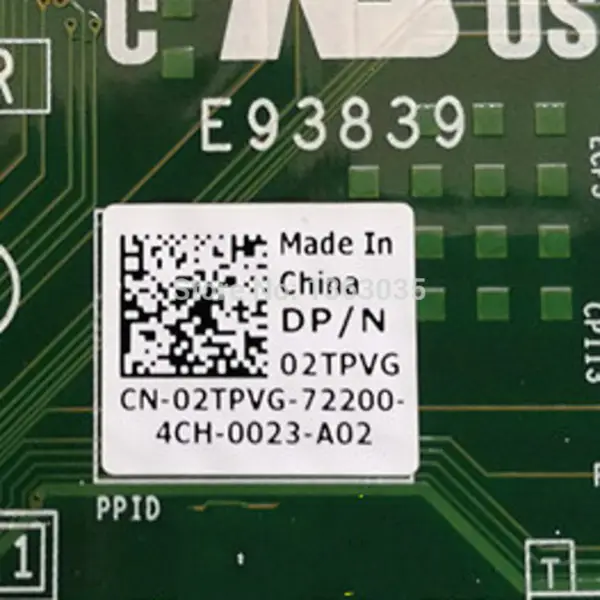 Μητρική πλακέτα σταθμού εργασίας Dell 02TPVG 2TPVG CN-02TPVG για Precision T7910