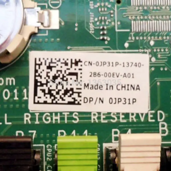 Μητρική πλακέτα Dell CN-0JP31P 0JP31P
