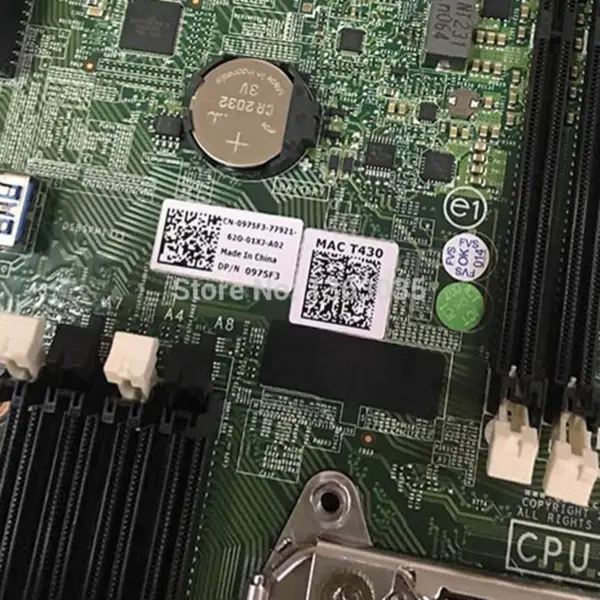 Μητρική πλακέτα διακομιστή Dell 0975F3 975F3 CN-0975F3 για PowerEdge T430