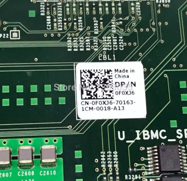 Μητρική πλακέτα διακομιστή Dell 0F0XJ6 F0XJ6 CN-0F0XJ6 για την κάρτα συστήματος PowerEdge R610 LGA1366 με υποστήριξη 56 CPU