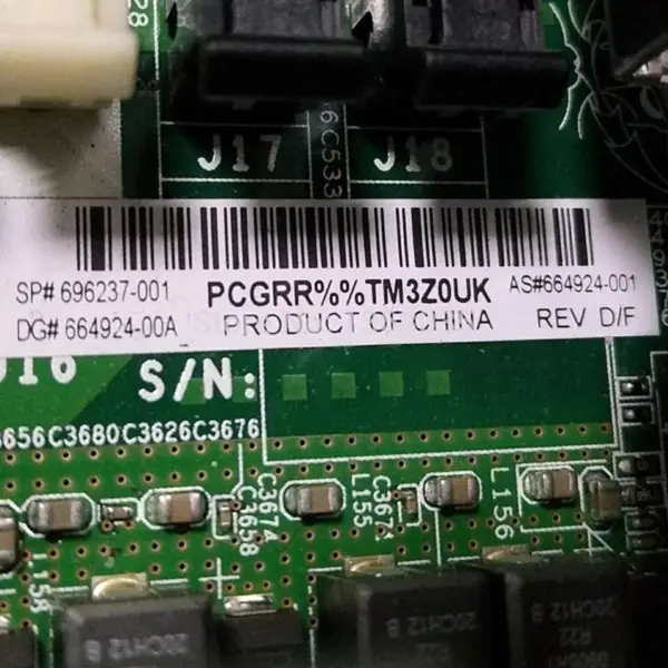 HP 696237-001 664924-001 Μητρική πλακέτα διακομιστή για DL560 Gen8