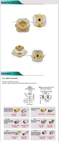 10pcs/lot U.FL IPEX GPS Active Antenna 28*28*7 Μήκος καλωδίου 10CM για Huawei ME909S-120 ME909U-521 ME909U-523 Me909s-821 ect.
