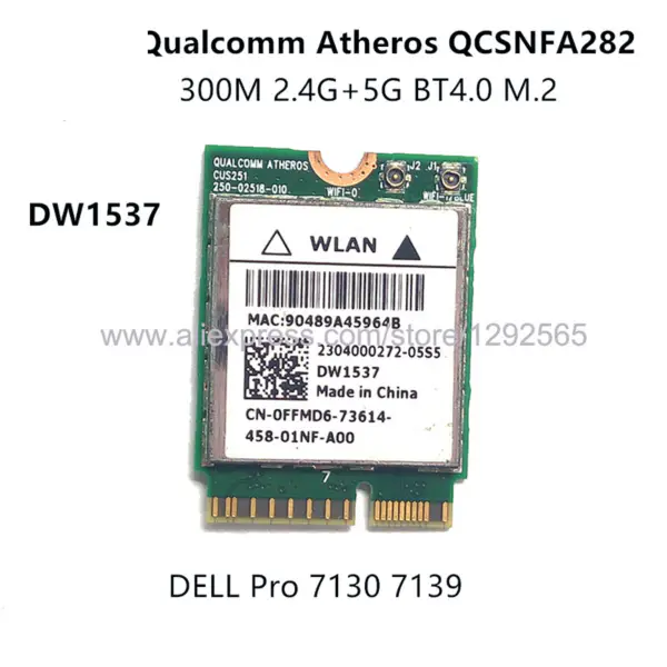 3160ac 2.4GHz&5.0GHz 433Mbps M2 NGFF WiFi Adapter with Bluetooth BT 4.0 for Intel 3160NGW For ASUS DELL ACER SONY D P/N 028D9J